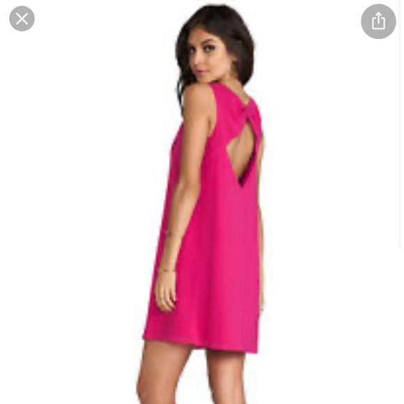 Alice + Olivia Crew Neck Shift Mini Dress Pink Size XS - Picture 6 of 6